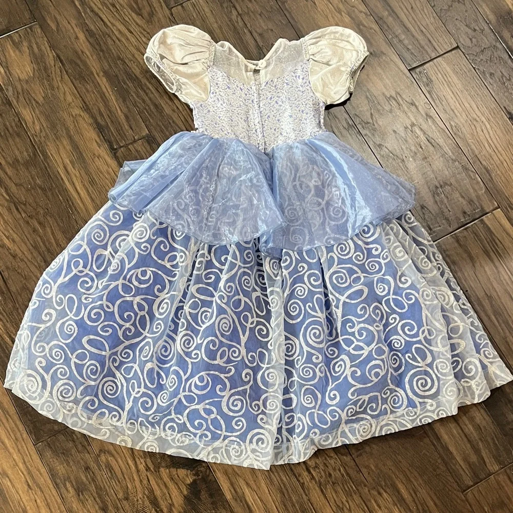 Disney Princess Blue, Silver, and  Cream Kids Costume Dress - Picture 3 of 6
